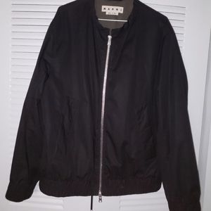 Marni Black Zip Up Bomber Jacket Size 52 (XL)